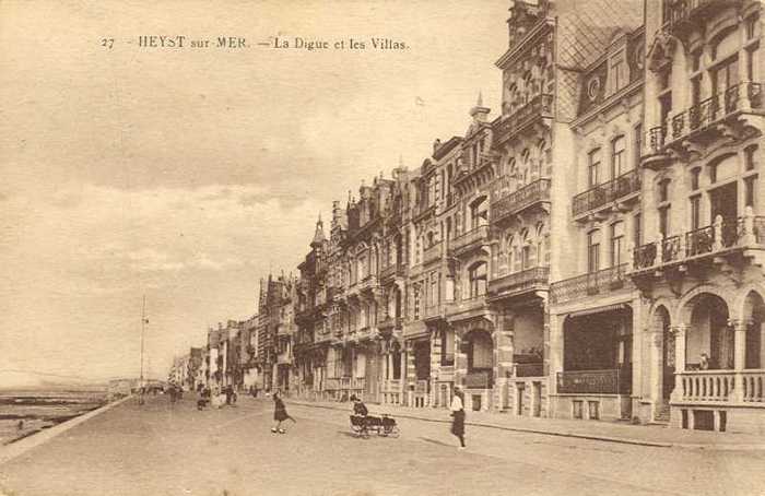 Heyst sur Mer - La Digue et les Villas