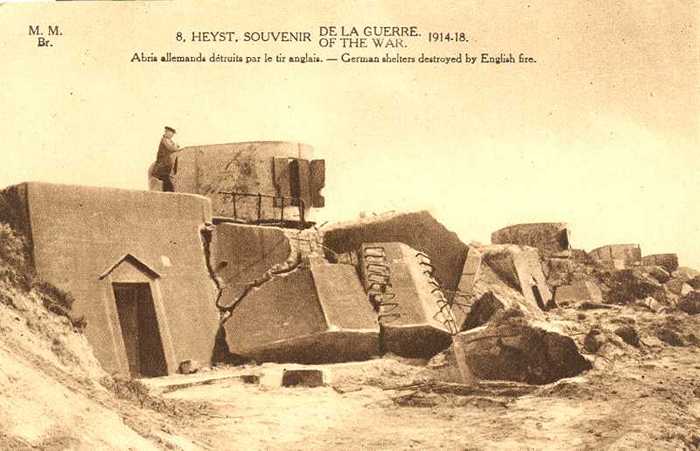 Heyst - souvenir de la guerre 1914-18 - Abris allemands détruits par le tir anglais