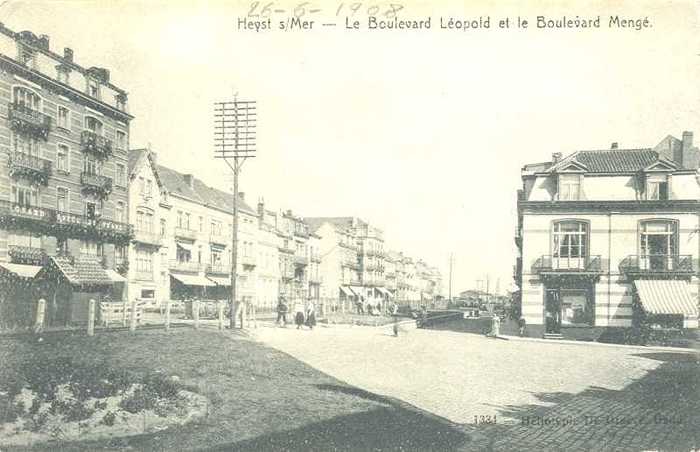 Heyst s/Mer - Le Boulevard Léopold et le Boulevard Mengé