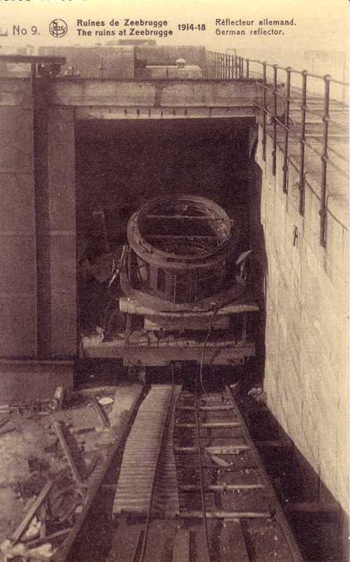 9 - Ruines de Zeebrugge 1914-18 - Réflecteur Allemand