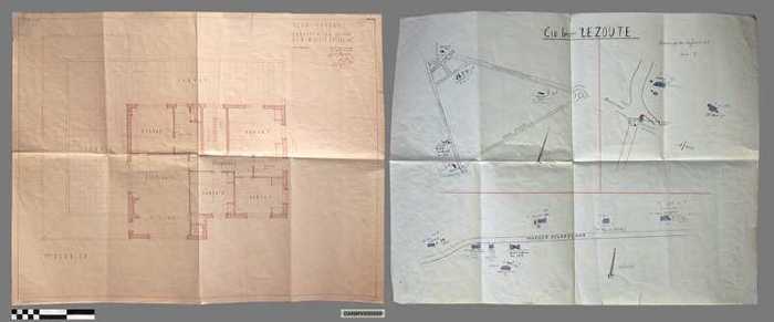 Plans Fermages Cie.-Stad Knocke - Voorontwerp eigendom van Mr. Oscar Boeckaert./ Cie Immo. `Le Zoute.