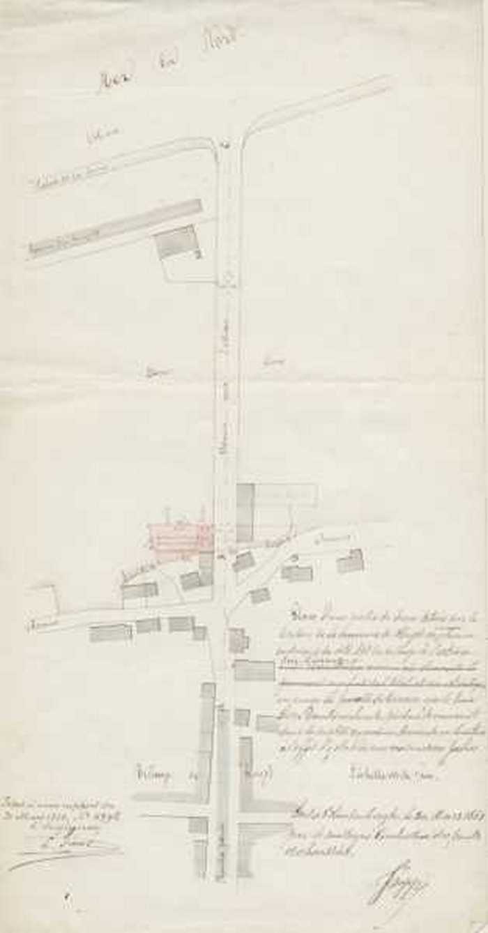 Joint à mon rapport du 31 Mars 1865, N) 4792 (Liggingsplan zonder bouwaanvraag)