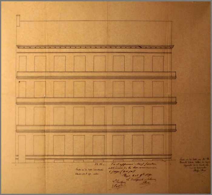 Façade voor het hotel van Mr. Ch. Baervoets Verlinde hotellier tot Heyst a/z