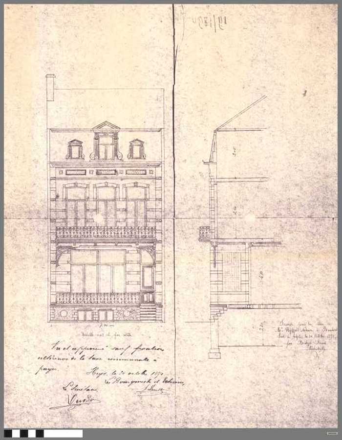 Façade pour le villa de monsieur Wijffels, notaire à Roulers, fait à Heyst