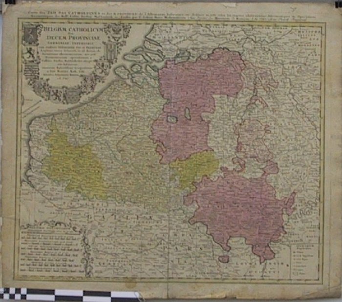 Carte des Pais Bas Catholiques ou des X Provinces de lAllemagne Inferieure etc. dessinée au juste selon les exactes observations astronomiques et ope