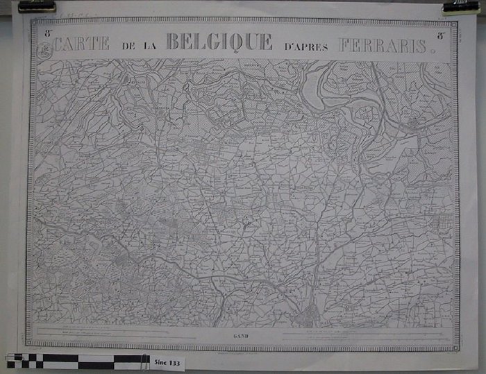 Gand : carte de la Belgique d apres Ferraris 8me