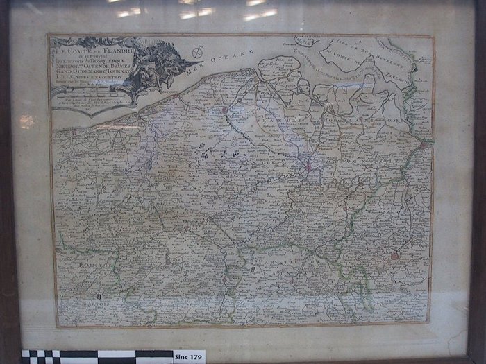 Le Comté de Flandre, ou se trouvent les Environs de Donquerque, Nieuport, Ostende, Bruges, Gand, Oudenarde, Tournay, Lille, Ypres et Courtray