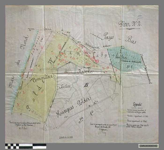 Dossier de ladministration - Plan n° 2 - Pays Bas - Commune de Knocke - section B.