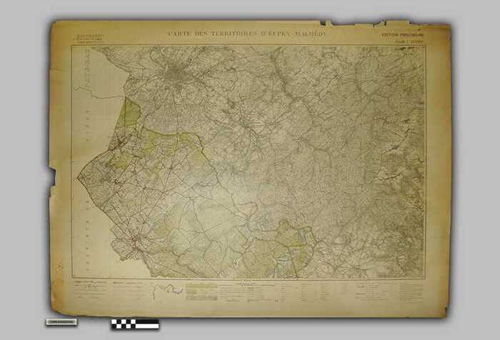 Carte des Territoires dEupen-Malmédy (Edition Provisoire, Feuille 1 Eupen)