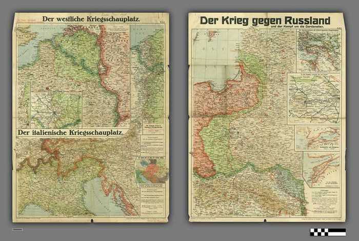 Paasche's Frontenkarte: Der westliche Kriegsschauplatz - Der Krieg gegen Russland