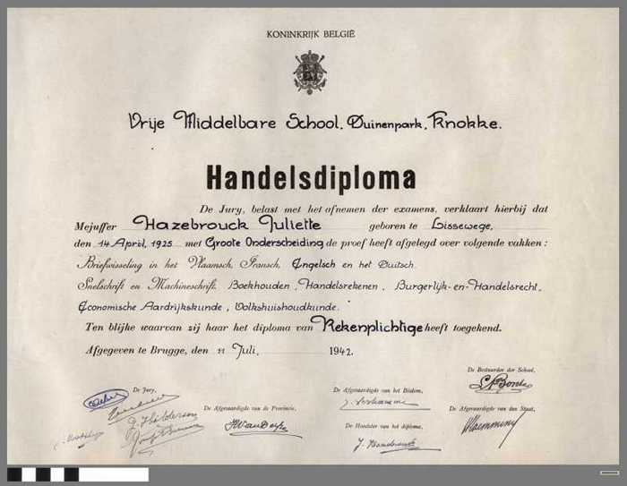 Handelsdiploma - Rekenplichtige - Juliette HAZEBROUCK