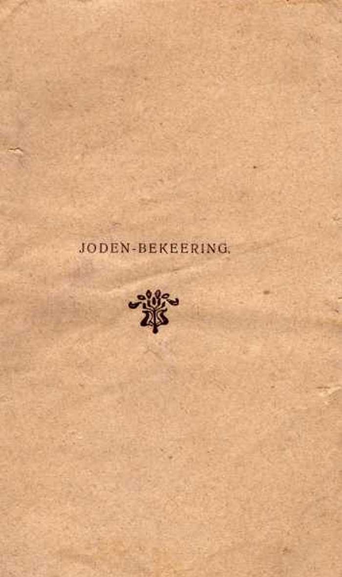 Boek: Joden-Bekeering