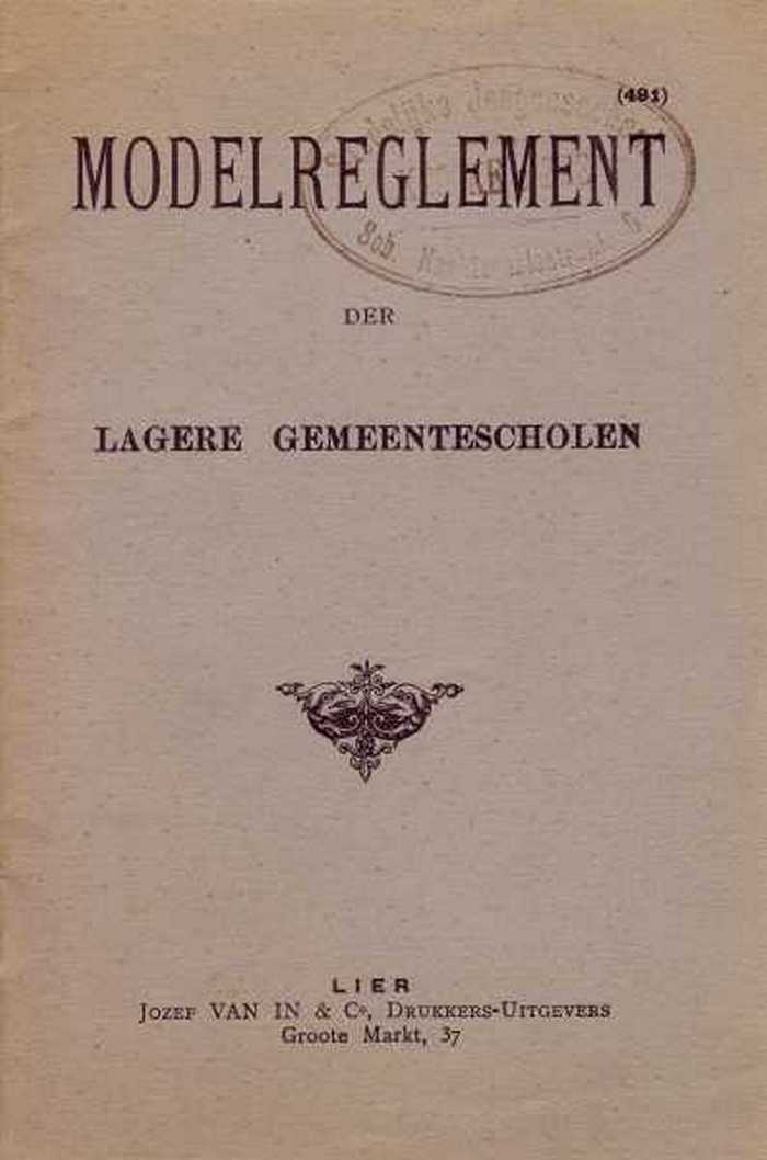 Modelreglement der Lagere Gemeentescholen