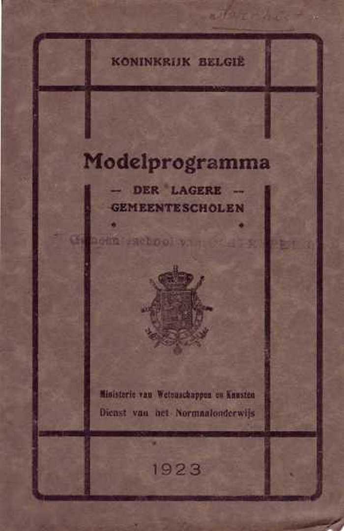 Modelprogramma der Lagere Gemeentescholen