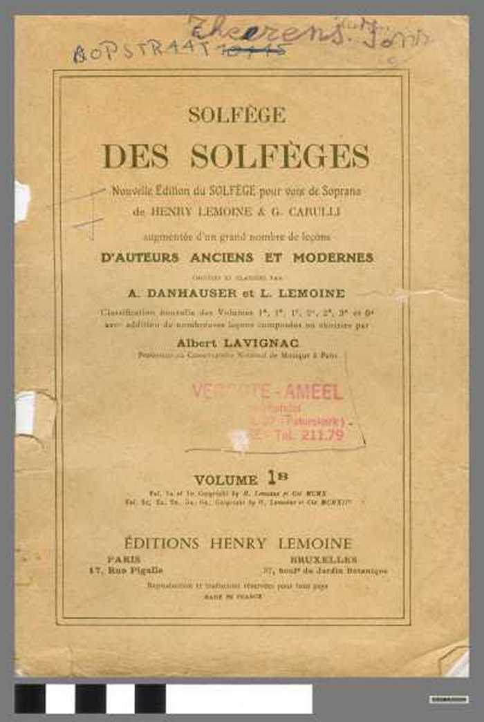 Solfège des solfèges. Volume 1B