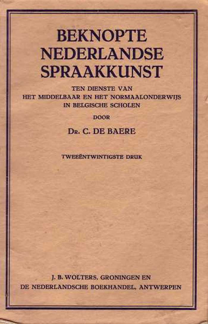 Beknopte Nederlandse Spraakkunst