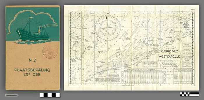 Nr 2 - Plaatsbepaling op zee + Oefenzeekaart: North Sea C. Griz nez to Westkapelle