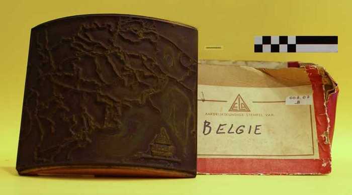 Aardrijkskundige stempel van België.