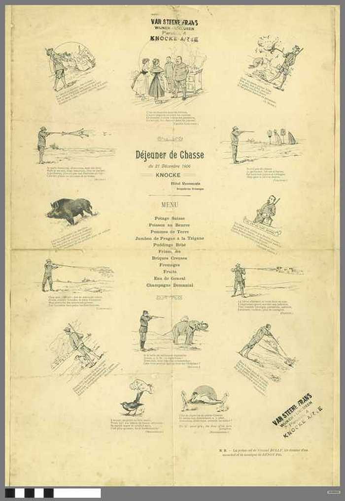 Déjeuner de Chasse du 21 décembre 1906 - Hôtel Renoncule