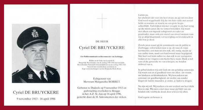 DE BRUYCKERE Cyriel