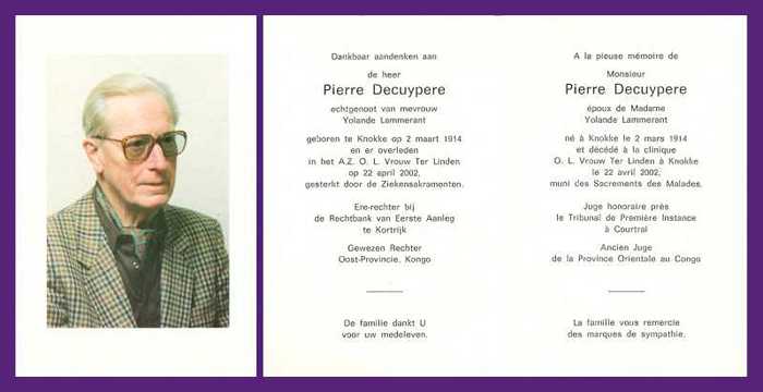 DECUYPERE Pierre