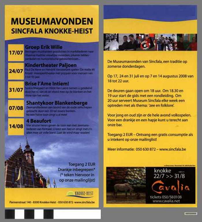 Museumavonden Sincfala Knokke-Heist