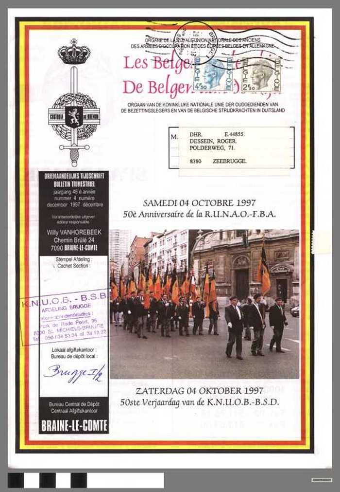Les Belges sur le Rhin, de Belgen aan de Rijn - december 1997