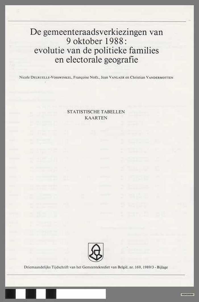 De gemeenteraadsverkiezingen van 9 oktober 1988