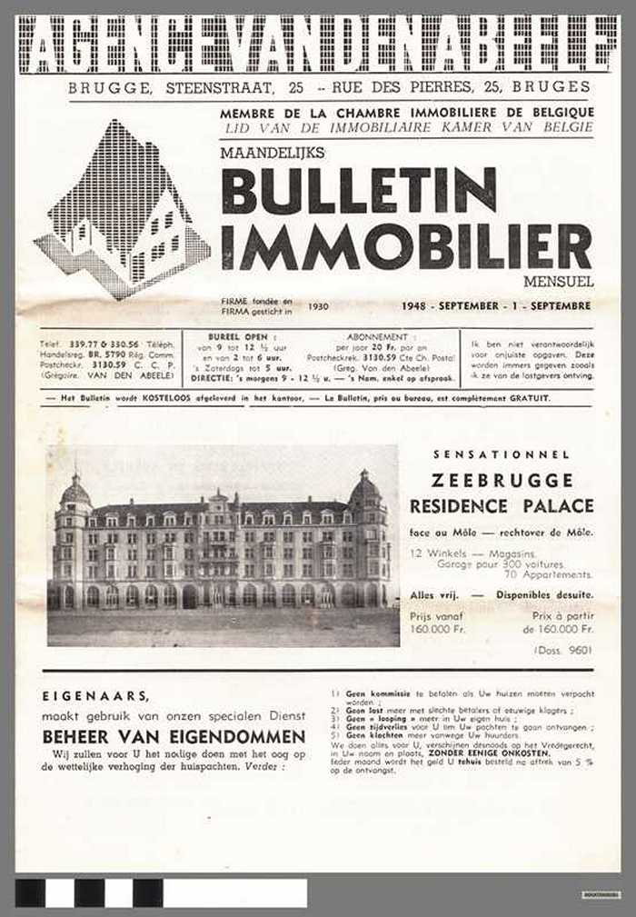 Bulletin Immobilier dd. 1 september 1948