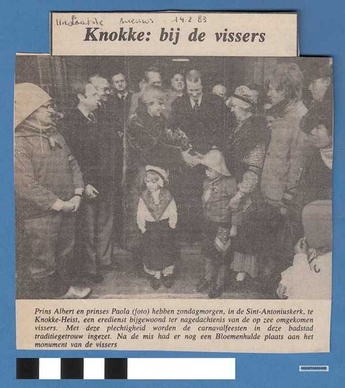 Krantenartikel: Knokke - bij de vissers
