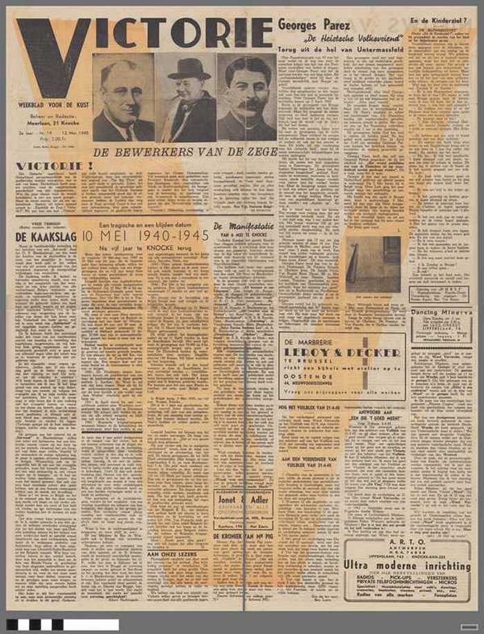 Artikel uit Victorie - Weekblad voor de Kust - 12 mei 1945