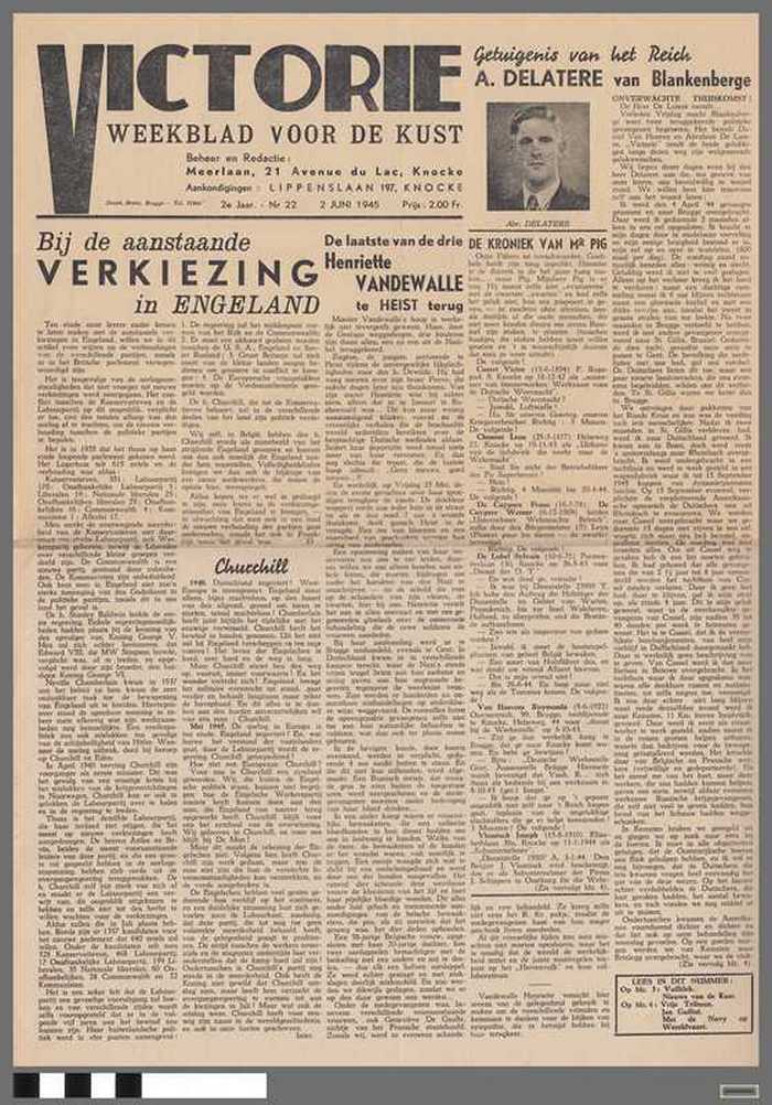 Krant: Victorie - Weekblad voor de Kust - 2e Jaar - Nr 22 - 2 juni 1945