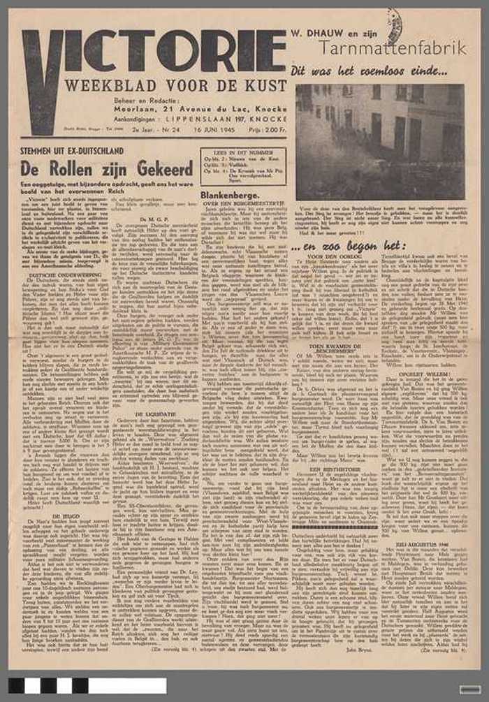 Krant: Victorie - Weekblad voor de Kust - 2e Jaar - Nr 24 - 16 juni 1945