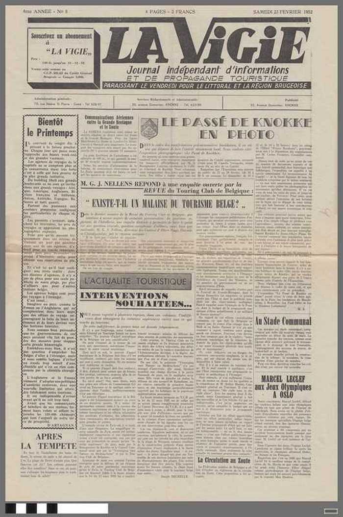 Krant: La Vigie - 4me annee - N° 8 - samedi 23 fevrier 1952