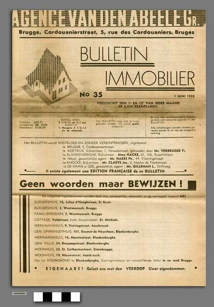 Agence Van Den Abeele Gr.: Bulletin Immobilier, nr 35