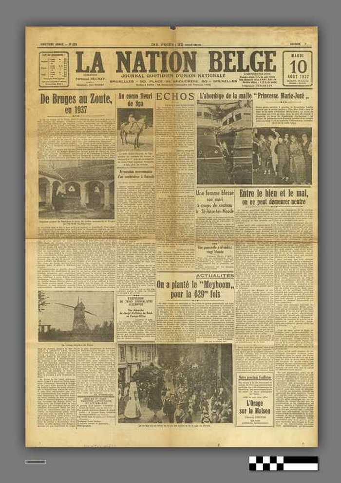 Krant: LA NATION BELGE - 1937