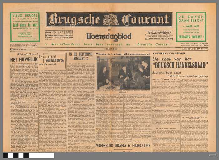 Krant: Brugsche Courant - Woensdagblad - 12e jaar - N
