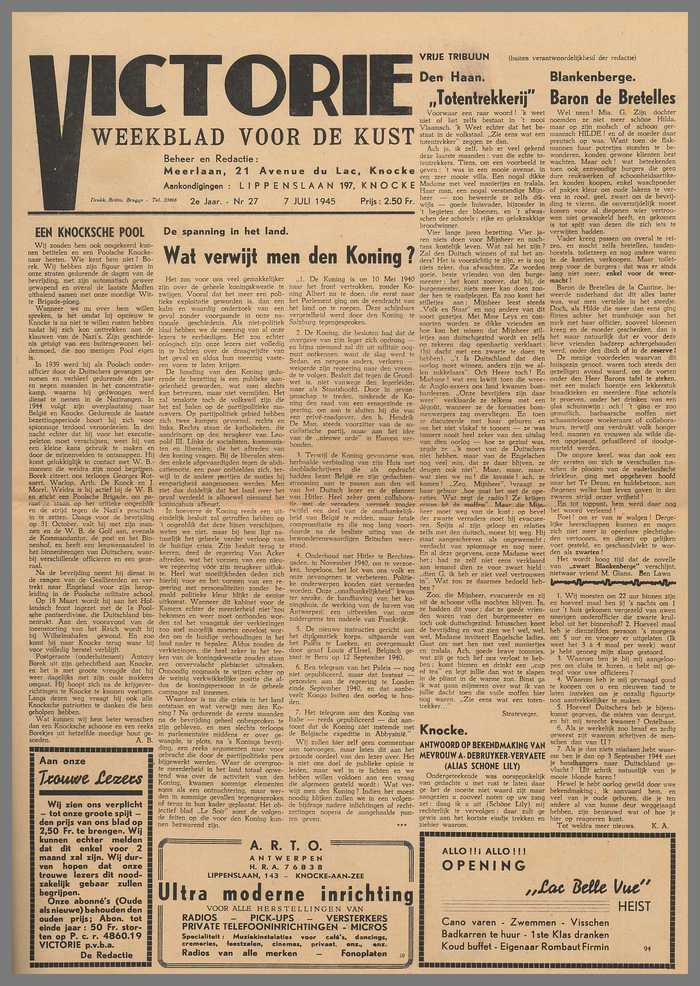 Krantje: Victorie - 2e jaar - N° 27 - 7 Juli 1945