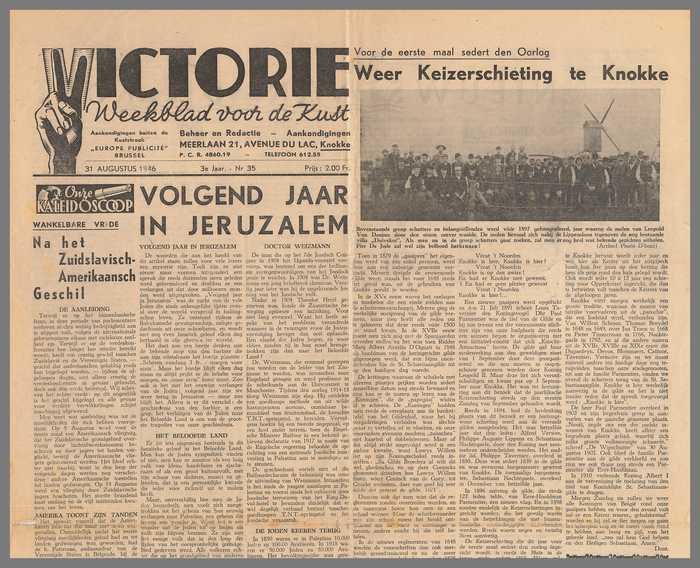 Krantje: Victorie - 3e jaar - N° 35 - 31 augustus 1946