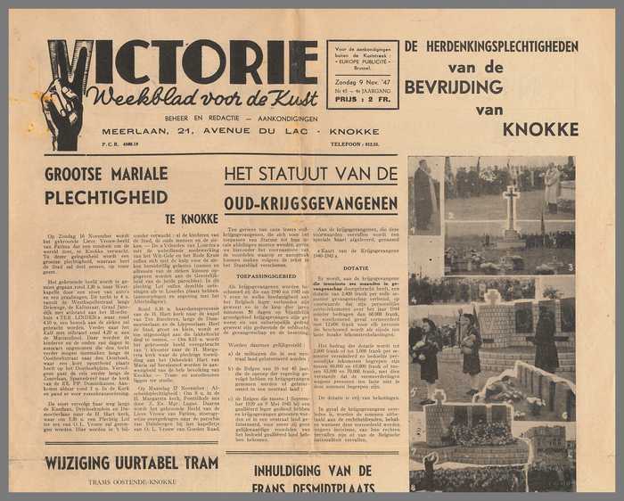 Krantje: Victorie - 4e jaar - N° 45 - 9 november 1947