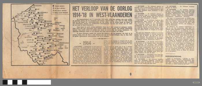 Krantenknipsel: 'Het verloop van de oorlog 1914-'18 in West-Vlaanderen'