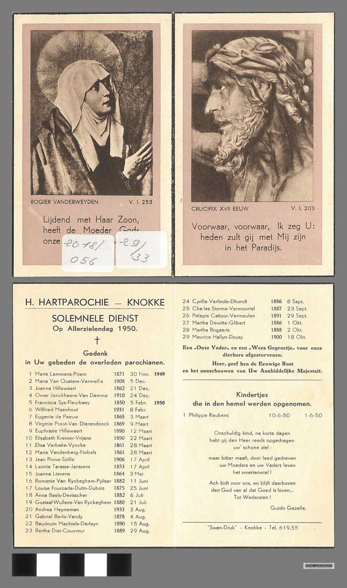 H. Hartparochie - Knokke - Solemnele Dienst - Allerzielendag 1950