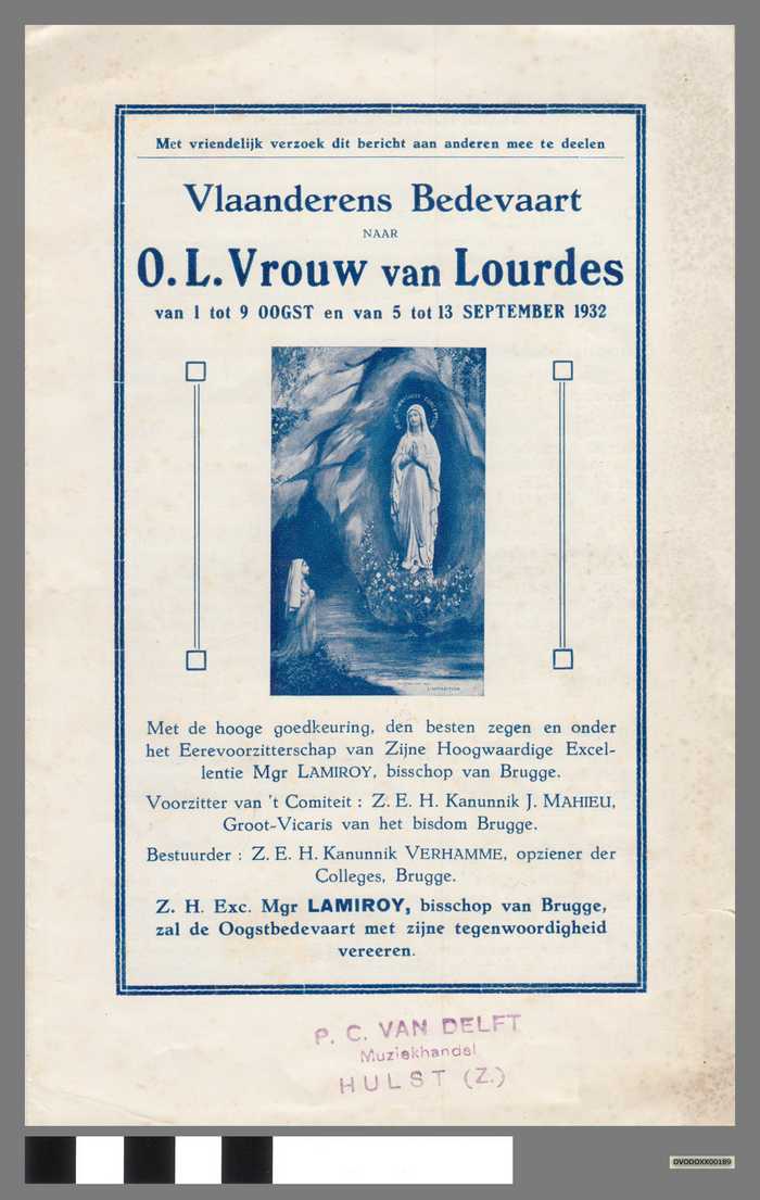 Boekje: Vlaanderens Bedevaart naar O.L.V. Vrouw van Lourdes