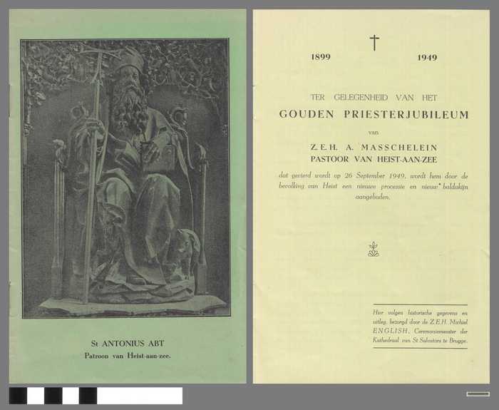 Boekje: 'St Antonius Abt' - Patroon van Heist-aan-zee