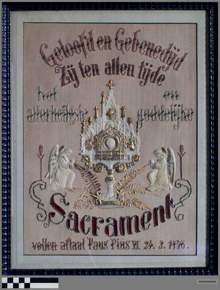 Sacrament op borduurkarton