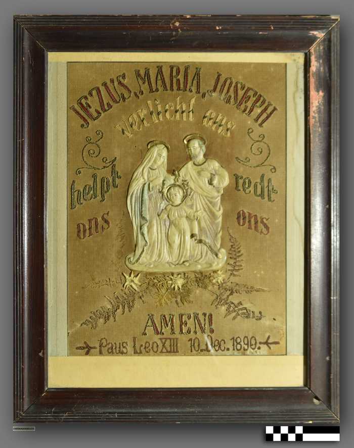 Jezus, Maria, Jozeph op borduurkarton