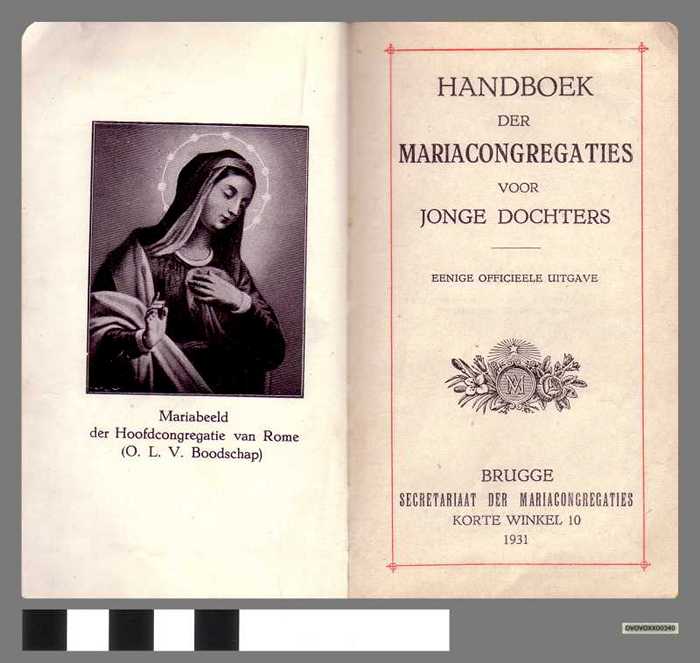 Boekje: Handboek der Mariacongregaties voor jonge dochters