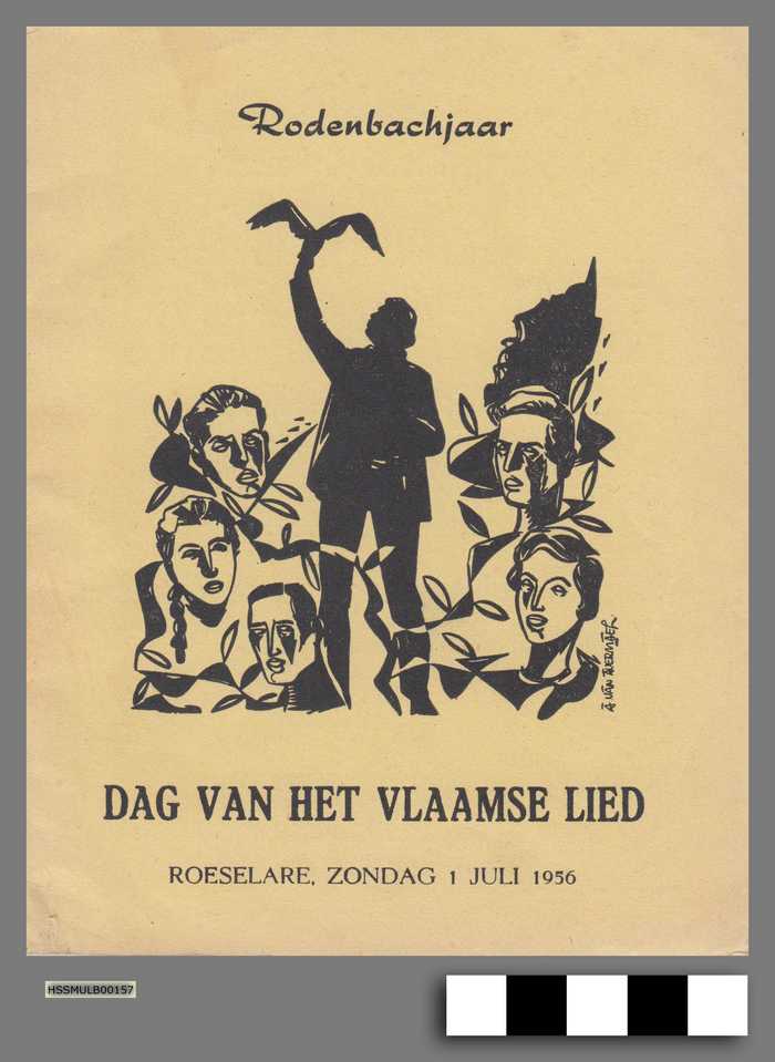 Zangboekje 'Dag van het Vlaamse Lied - Rodenbachjaar', Roeselare, zondag 1 juli 1956