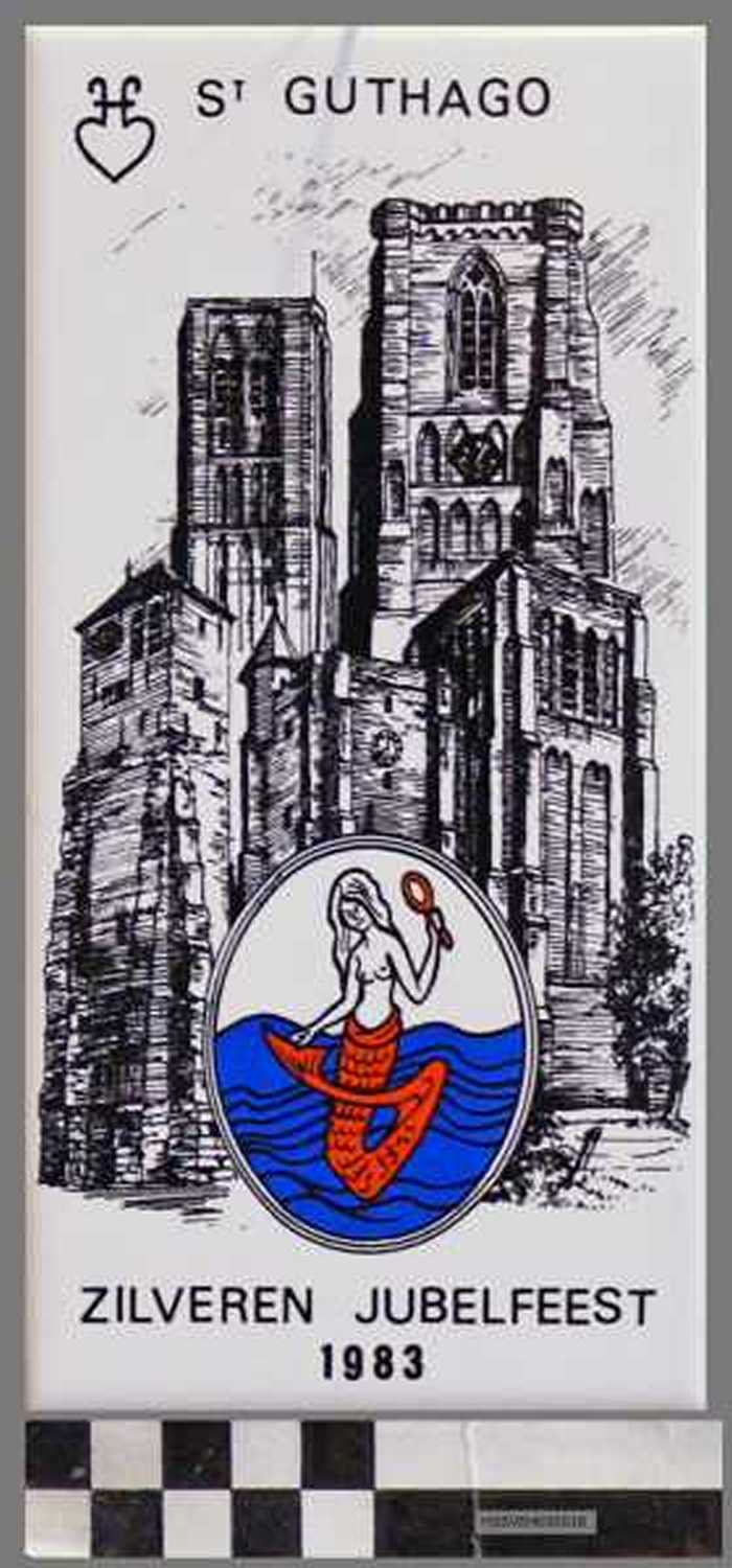 Siertegel St. Guthago. Zilveren jubelfeest 1983.