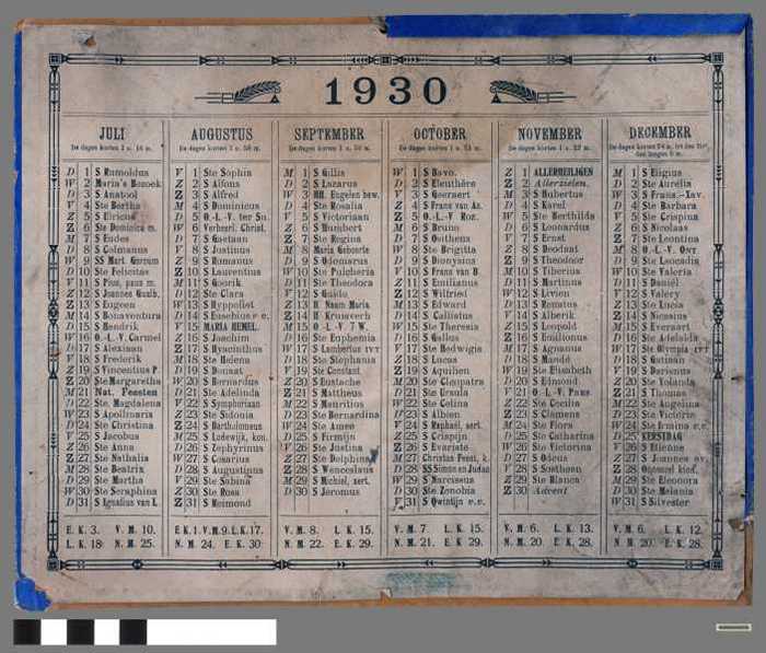 Kalender 1930
